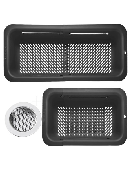 Colador Plegable LASSHSWA de Plástico y Acero Inoxidable Colador Plegable LASSHSWA de Plástico y Acero Inoxidable