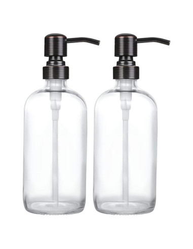 Dispensador de Jabón Líquido CHBJDAN 2 Botellas Vidrio 16 Oz