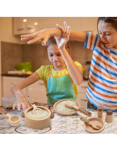 Juego de Cocina de Madera WHOHOLL 14 Piezas Montessori