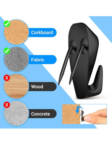 Ganchos de Pared LEIFIDE para Cubículo 10 Piezas 18 kg