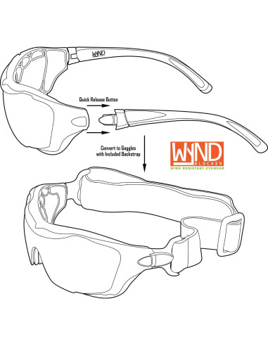 Gafas de sol deportivas WYND Blocker 329V2 grandes rojas
