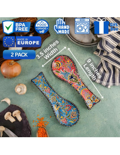 Conjunto de Soportes para Cucharas BCS 2 Piezas Cerámica 22.9x8.9cm 2