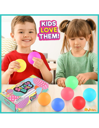 Pelotas Antiestrés Elásticas ZaxiDeel 8 Pack 6.35 cm