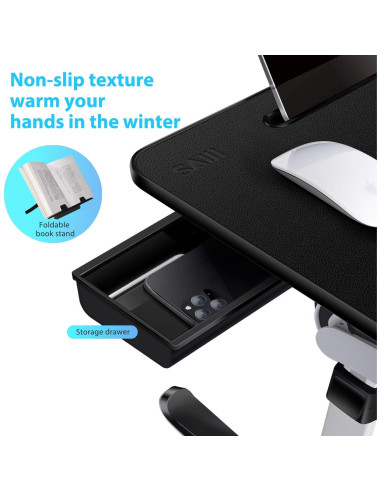 Mesa de bandeja ajustable SAIJI para laptop 60x45cm Negro