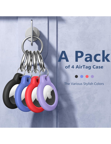 Funda Maledan para Apple AirTag 4 Pack - Impermeable y Ligera Funda Maledan para Apple AirTag 4 Pack - Impermeable y Ligera