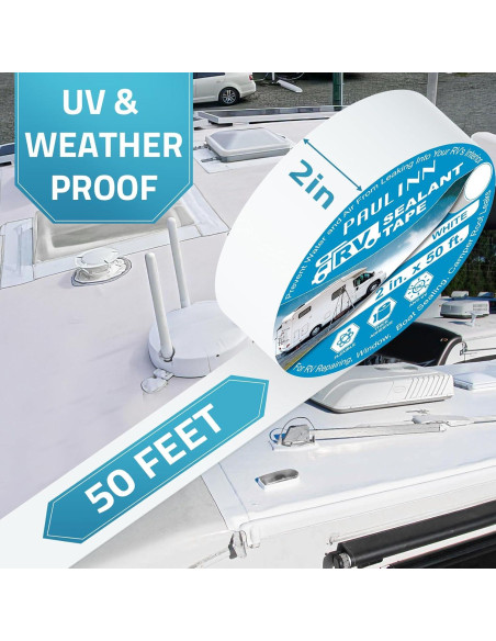 Cinta de Sellado PAULINN 5.08 cm x 15.24 m Impermeable UV Cinta de Sellado PAULINN 5.08 cm x 15.24 m Impermeable UV