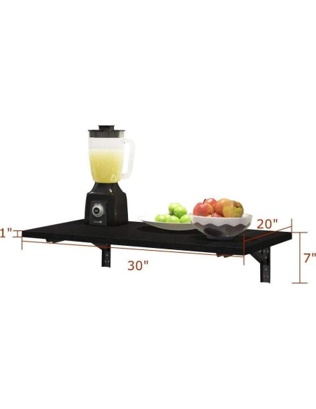 Mesa Plegable Montada en la Pared Necesita AC15CB 76x50cm Negra Mesa Plegable Montada en la Pared Necesita AC15CB 76x50cm Negra