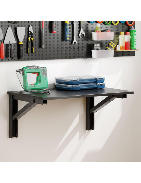 Mesa Plegable Montada en la Pared Necesita AC15CB 76x50cm Negra Mesa Plegable Montada en la Pared Necesita AC15CB 76x50cm Negra