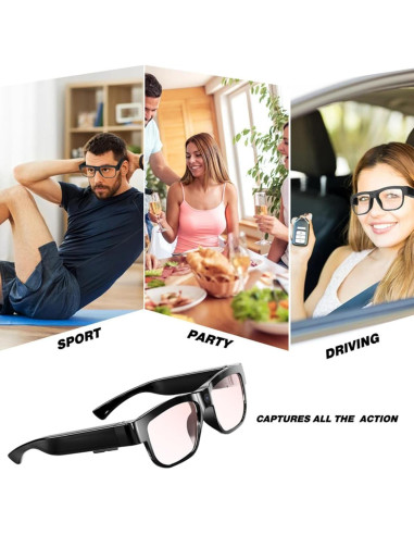 Gafas de cámara inteligentes YF-6800 con 32GB para hombres