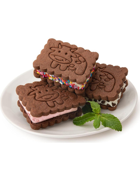 Molde de Silicona para Sándwich de Helado Mobi Vaca 6 Piezas Molde de Silicona para Sándwich de Helado Mobi Vaca 6 Piezas
