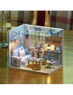 Kit Casa de Muñecas Miniatura DIY TuKIIE Cabaña de Playa 15x10.4x12.4cm 2