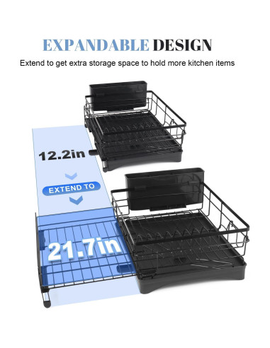 Escurridor de Platos Extensible Oroonoko de Acero Inoxidable