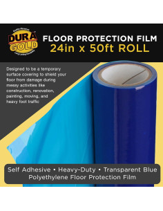 Película Protectora de Suelo Dura-Gold 24" x 15.24m Azul 2