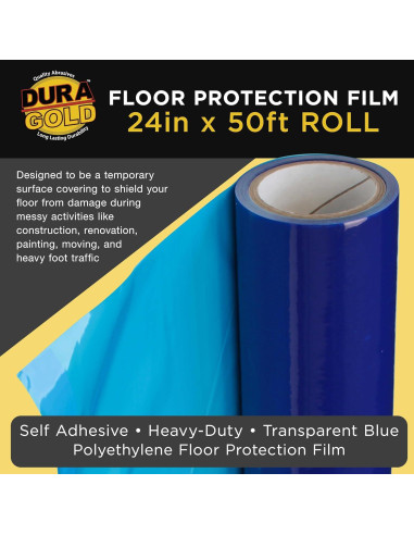 Película Protectora de Suelo Dura-Gold 24" x 15.24m Azul
