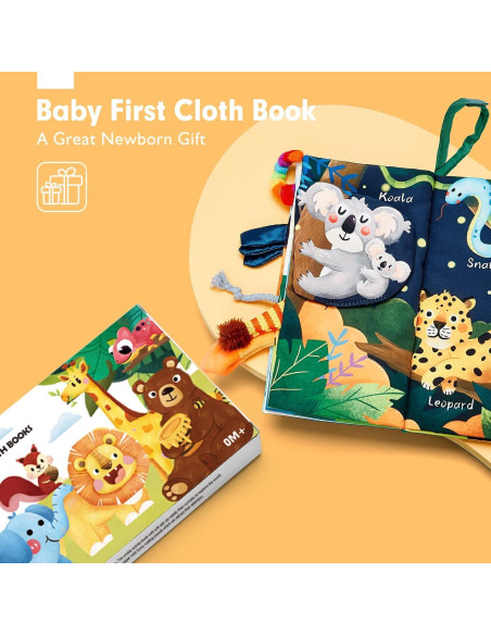 Libro Táctil para Bebés Hahaland 0-12 Meses - Colores Brillantes Libro Táctil para Bebés Hahaland 0-12 Meses - Colores Brillantes