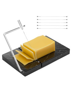 Cortador de Queso TOPULORS de Mármol 20x12.7cm con 5 Cables
