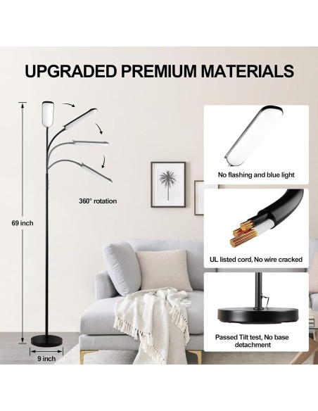 Paquete de 2 Lámparas de Pie LED Marctronic 18W Regulables Paquete de 2 Lámparas de Pie LED Marctronic 18W Regulables