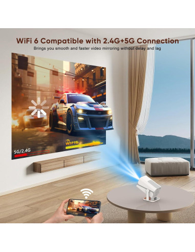 Mini Proyector Inteligente NUTROMO 1080P WiFi Bluetooth Portátil