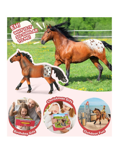 Juego de Establo de Caballos KIDBEST - Juguetes de Simulación 3-12 Años