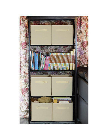 Cajas de Almacenamiento Plegables Simple Houseware 27.3 cm Beige