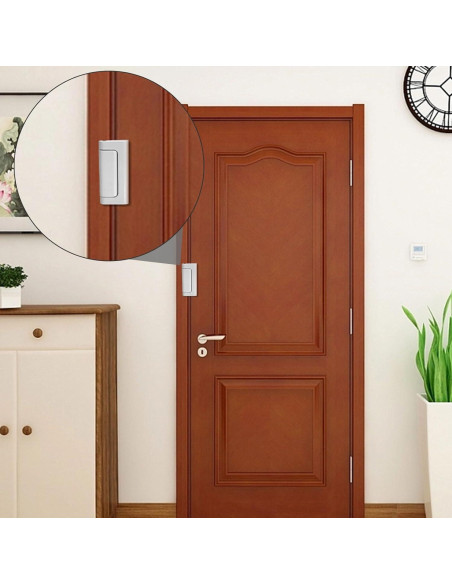Cerradura de Refuerzo de Puerta Saihisday 3PCS Aluminio Blanco Cerradura de Refuerzo de Puerta Saihisday 3PCS Aluminio Blanco