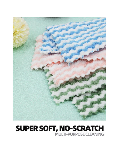 10 Paños de Microfibra NEOWEMING 25x25cm Azul - Multiusos 10 Paños de Microfibra NEOWEMING 25x25cm Azul - Multiusos