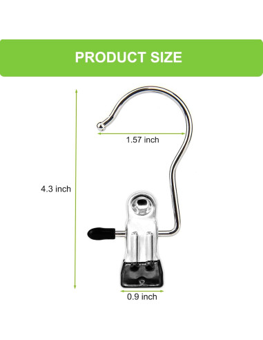 Ganchos para Botas y Ropa MECHEER, Paquete de 16 Clips de Acero Inoxidable