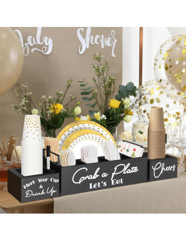 Soporte para Platos de Papel Uipame con 2 Soportes para Tazas