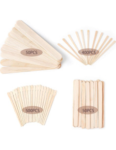 1000 Palitos de Cera de Madera EWVVSS - 4 Tamaños para Depilación 2