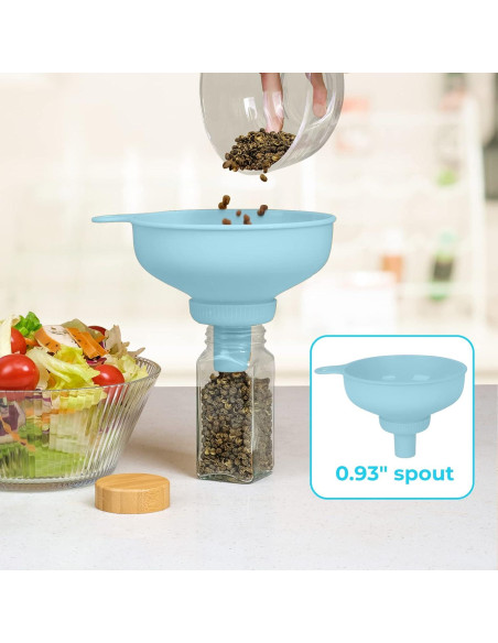 Embudo de Cocina BALIWELL de Plástico Alimenticio con 5 Picos Embudo de Cocina BALIWELL de Plástico Alimenticio con 5 Picos