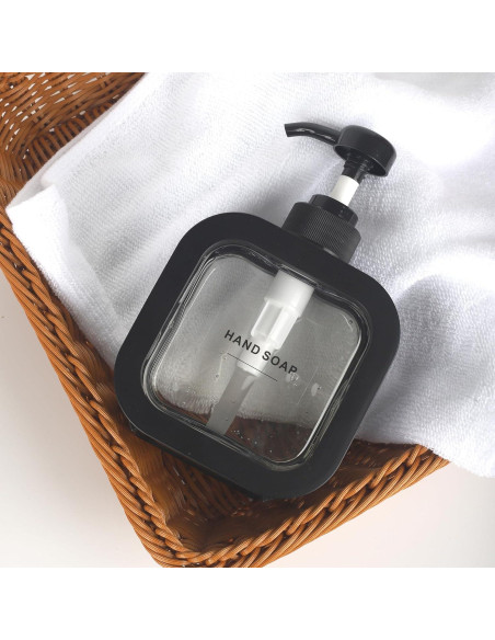 Dispensador de Jabón Moderno ONECOCOA 295ml Negro Dispensador de Jabón Moderno ONECOCOA 295ml Negro