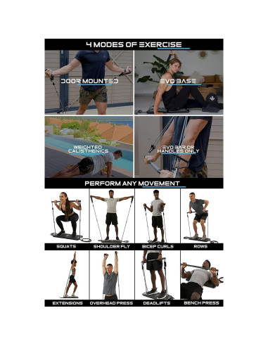 EVO Gym Nomadix - Gimnasio Portátil Todo en Uno 54.4 kg