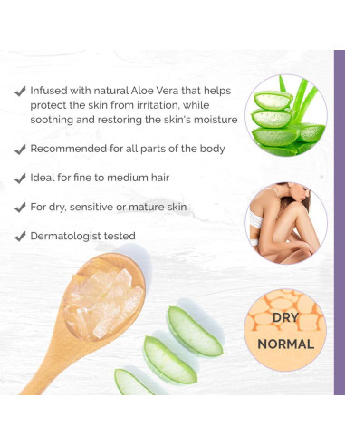 Cera Depilatoria Satin Smooth Aloe Vera 396g - Suave y Efectiva