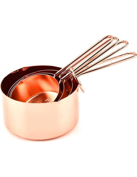 Juego de Tazas y Cucharas Medidoras Acero Inoxidable KAISHANE Juego de Tazas y Cucharas Medidoras Acero Inoxidable KAISHANE