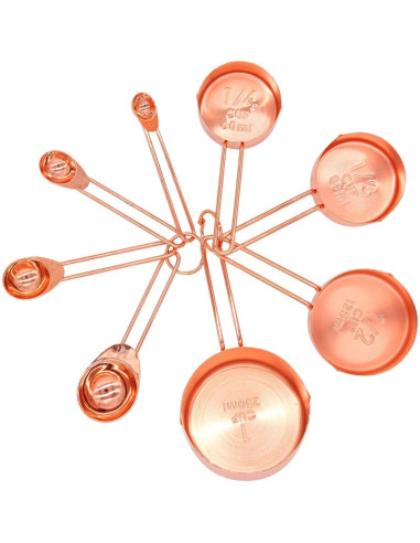 Juego de Tazas y Cucharas Medidoras Acero Inoxidable KAISHANE