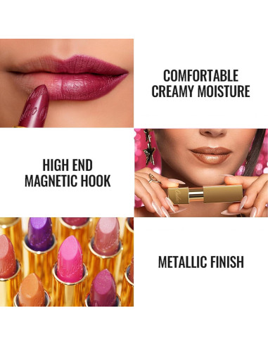 Conjunto Labial y Delineador Oulac 3PCS Vegano Hidratante