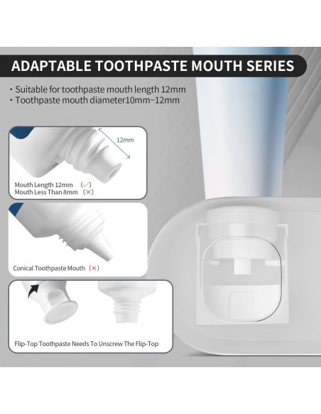 Soporte para Cepillos de Dientes OVAS HOO Blanco con Dispensador Soporte para Cepillos de Dientes OVAS HOO Blanco con Dispensador