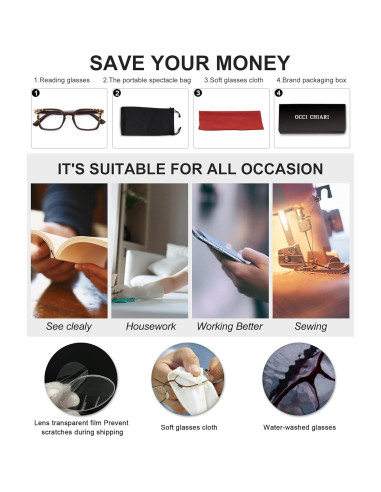 Gafas de Lectura OCCI CHIARI 5.0x Moda Mujeres