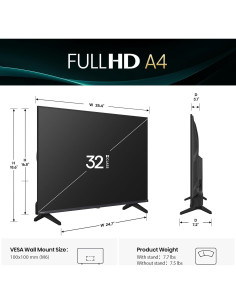 Televisor Hisense 32" FHD 1080p Smart Fire TV 32A4NF 2