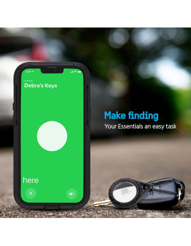 Funda Pelican Protector para Apple AirTag con Clip Carabiner