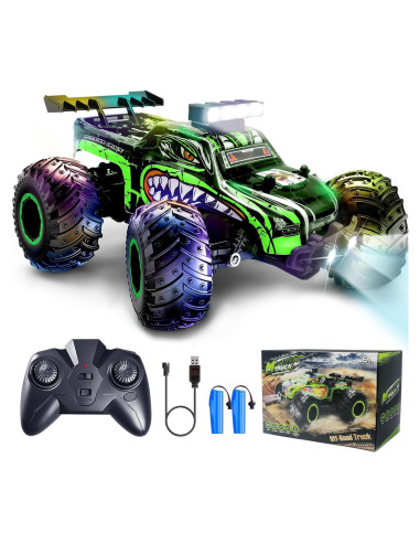 Coche RC Monstruo Hawcay 20KM/H Verde con 2 Baterías