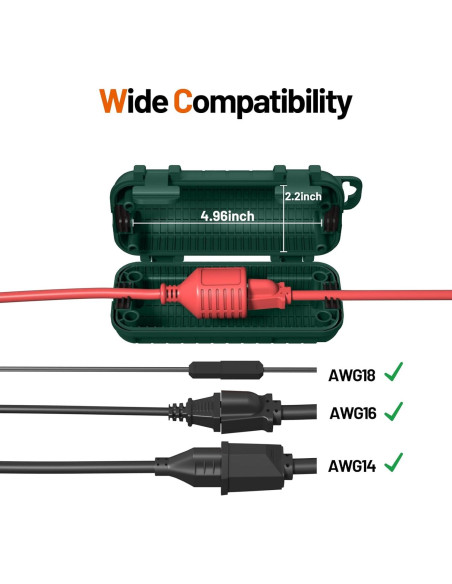 Cubierta de Cable de Extensión Impermeable CFMASTER 15.4cm Cubierta de Cable de Extensión Impermeable CFMASTER 15.4cm