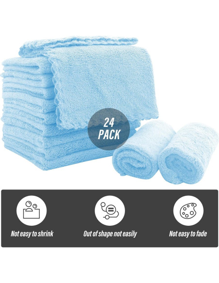 Paños de Baño para Bebés Sunny zzzZZ 24 Piezas Acuamarina 25.4x25.4 cm Paños de Baño para Bebés Sunny zzzZZ 24 Piezas Acuamarina 25.4x25.4 cm