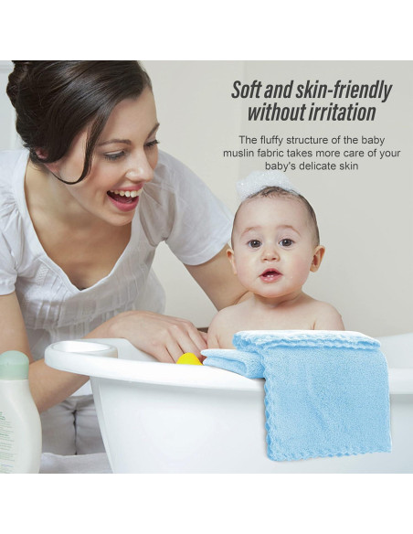 Paños de Baño para Bebés Sunny zzzZZ 24 Piezas Acuamarina 25.4x25.4 cm Paños de Baño para Bebés Sunny zzzZZ 24 Piezas Acuamarina 25.4x25.4 cm