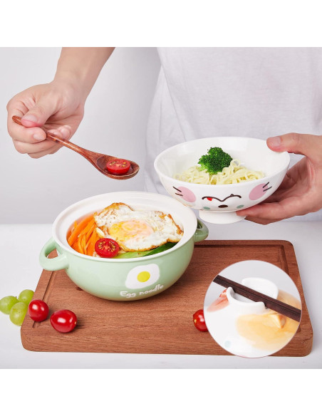 Tazón de Ramen Cerámica Thousanday 0.91kg Oso Microondas Tazón de Ramen Cerámica Thousanday 0.91kg Oso Microondas