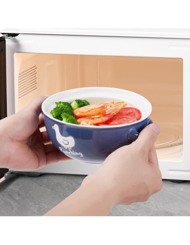 Tazón de Ramen Cerámica Thousanday 0.91kg Oso Microondas