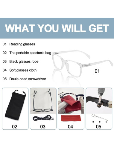Gafas de Lectura OCCI CHIARI 1.75x Ligeras para Hombres