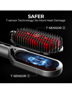 Cepillo Alisador TYMO HC105 - Cerámica, 16 Temperaturas, Negro 2