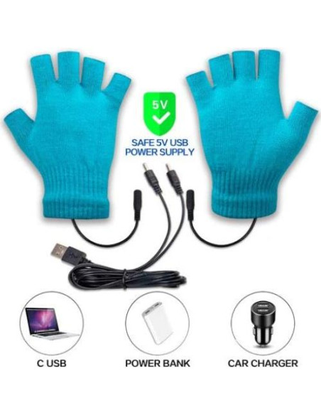 Guantes Calentados USB para Hombre y Mujer - Mitones Calientes Guantes Calentados USB para Hombre y Mujer - Mitones Calientes