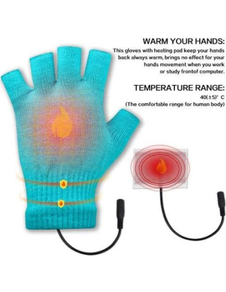 Guantes Calentados USB para Hombre y Mujer - Mitones Calientes Guantes Calentados USB para Hombre y Mujer - Mitones Calientes